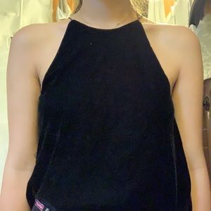 Elegant Velvet Black Top